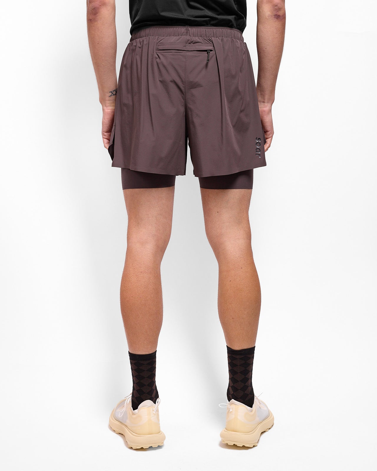 Dual Run Shorts in Dark Taupe