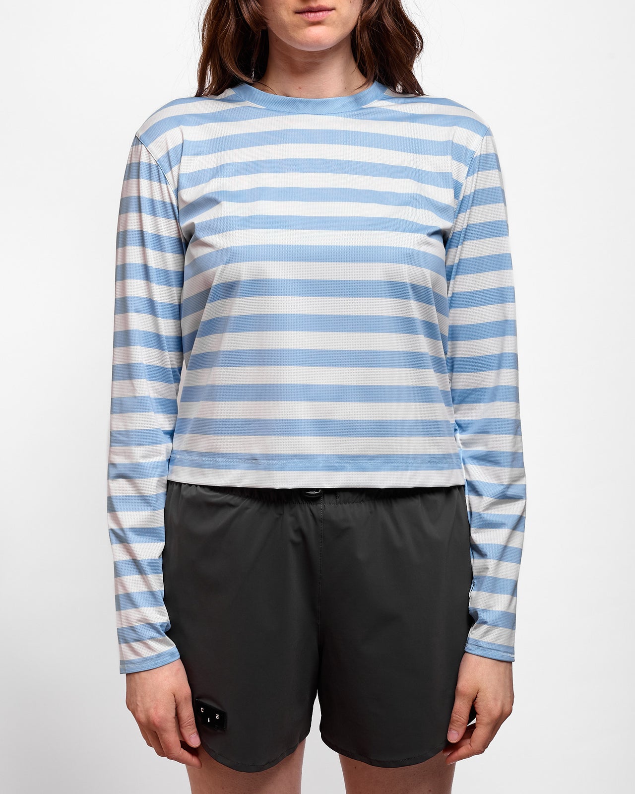 W's Striped LS in Baby Blue