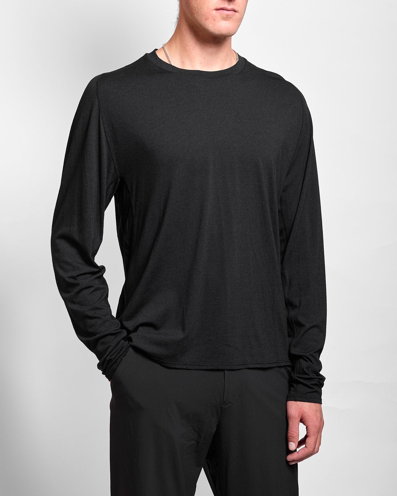 Drift Merino LS T in Black Beauty