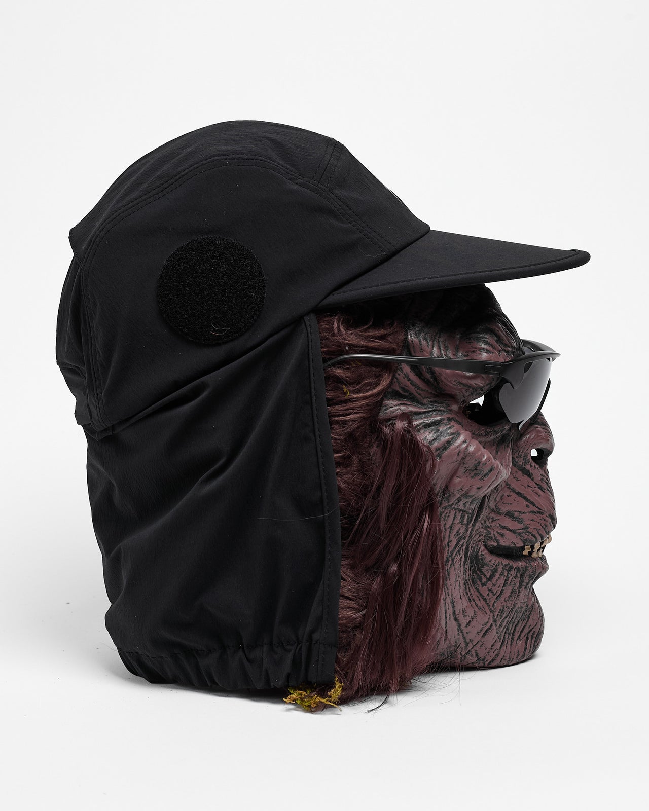 Solid Visor Cap in Black