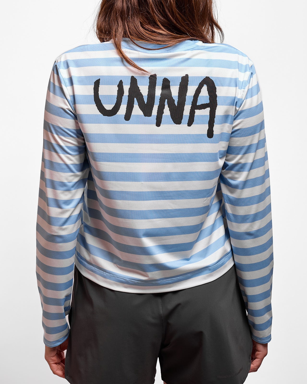 W's Striped LS in Baby Blue