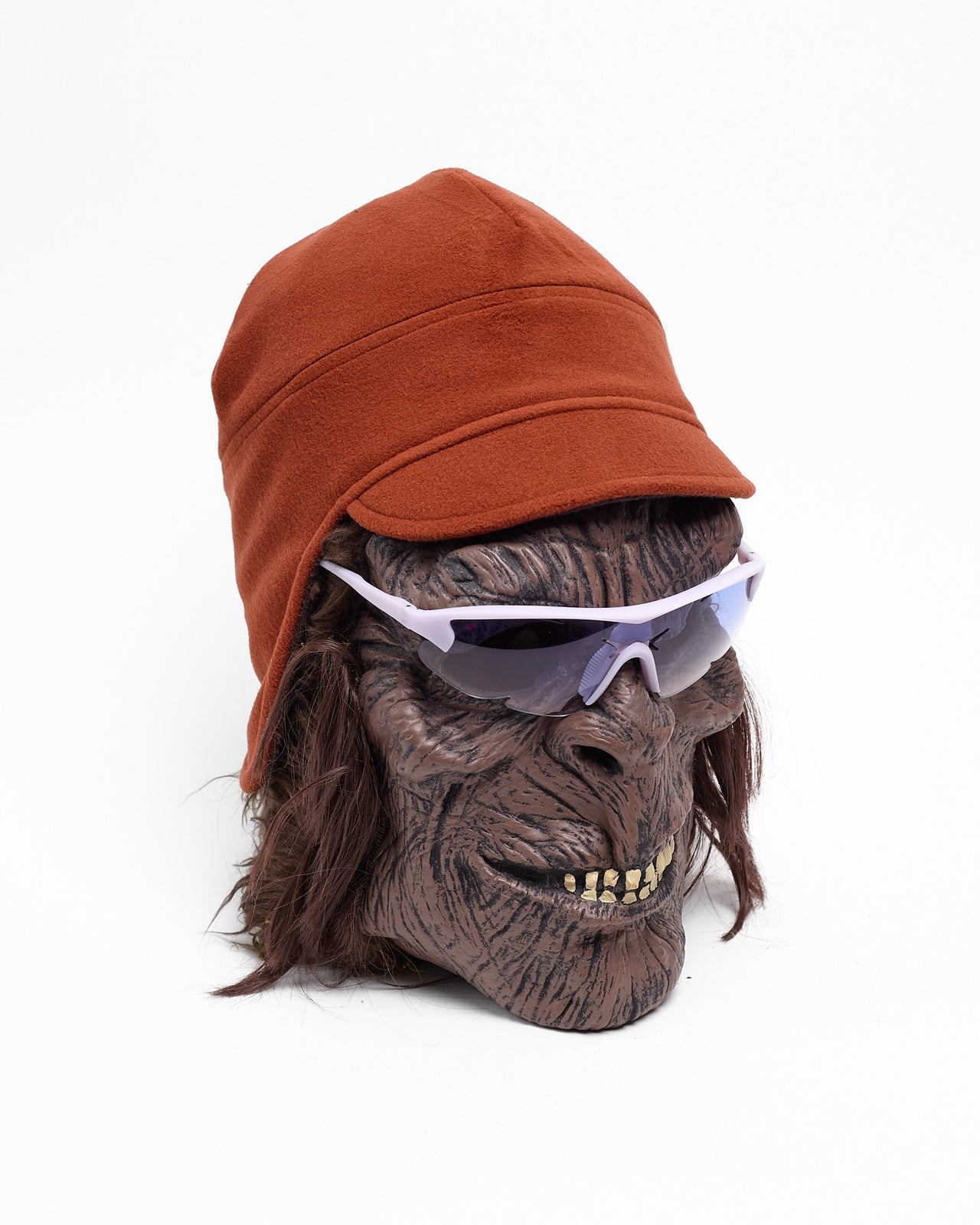 Fleece Cap in Brick Red