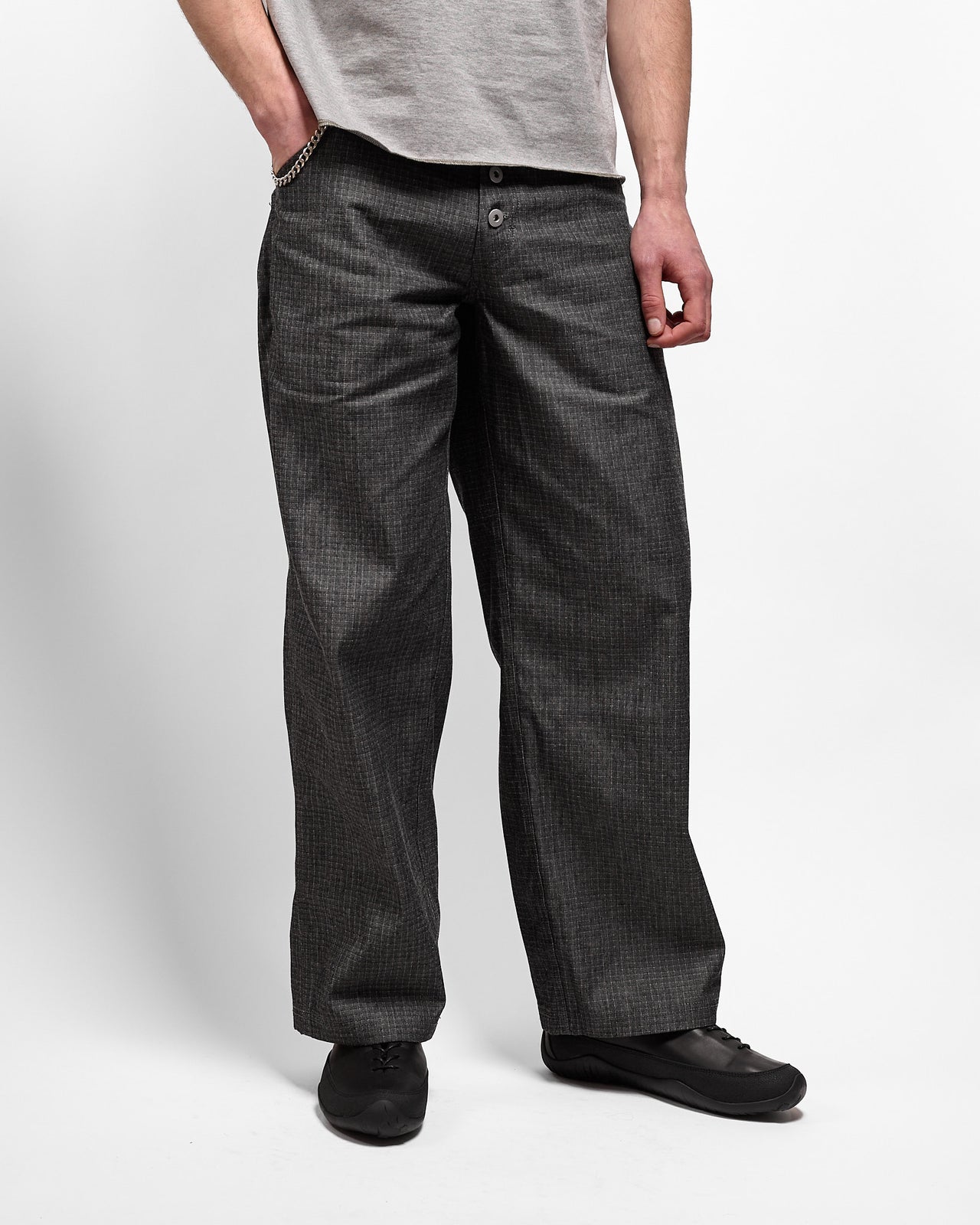 Coin Loop Pant in Grid Denim