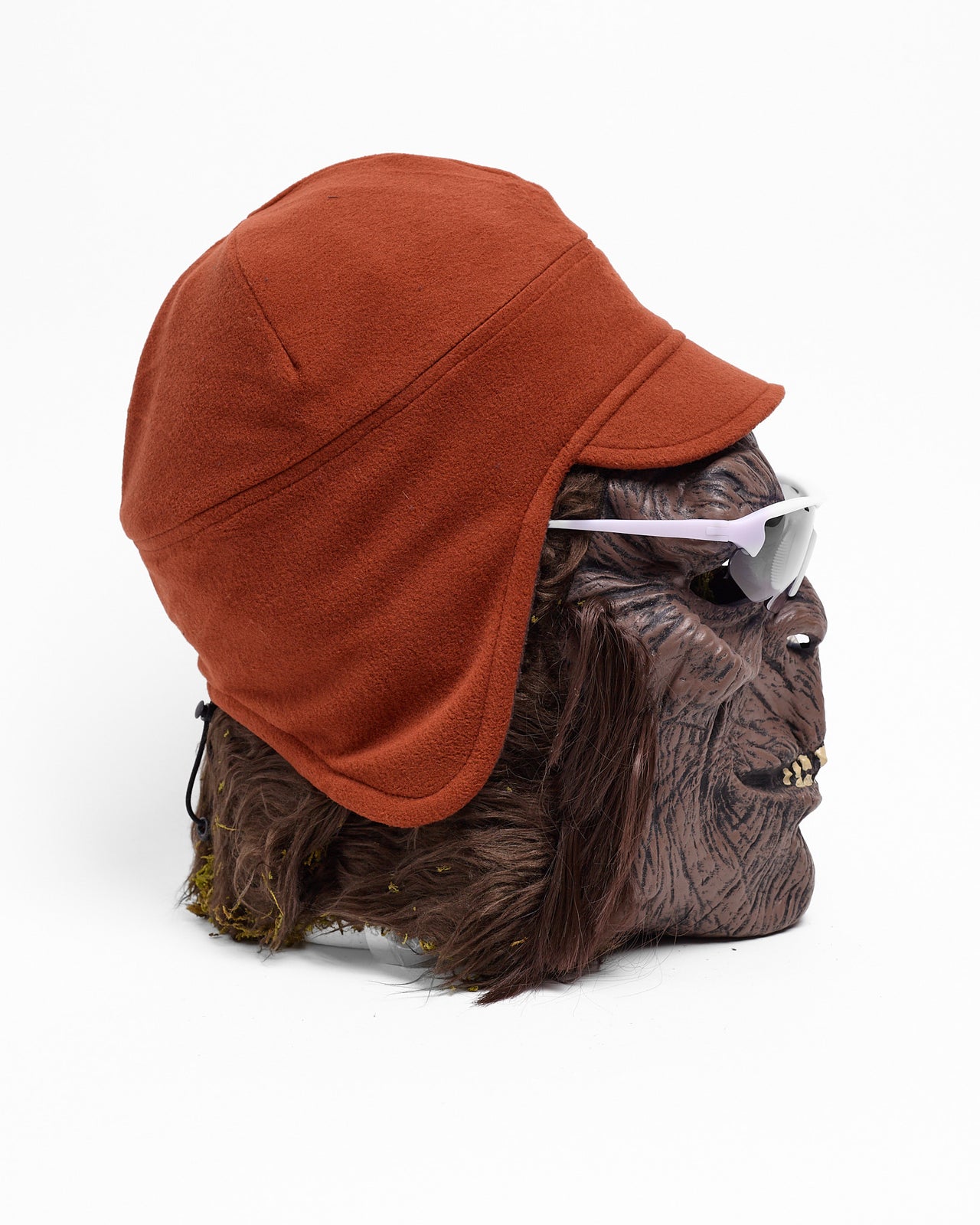 Fleece Cap in Brick Red