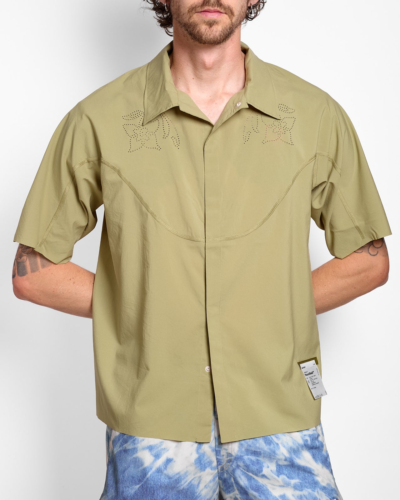 PeaceShell™ River Shirt Short Sleeves in Cedar