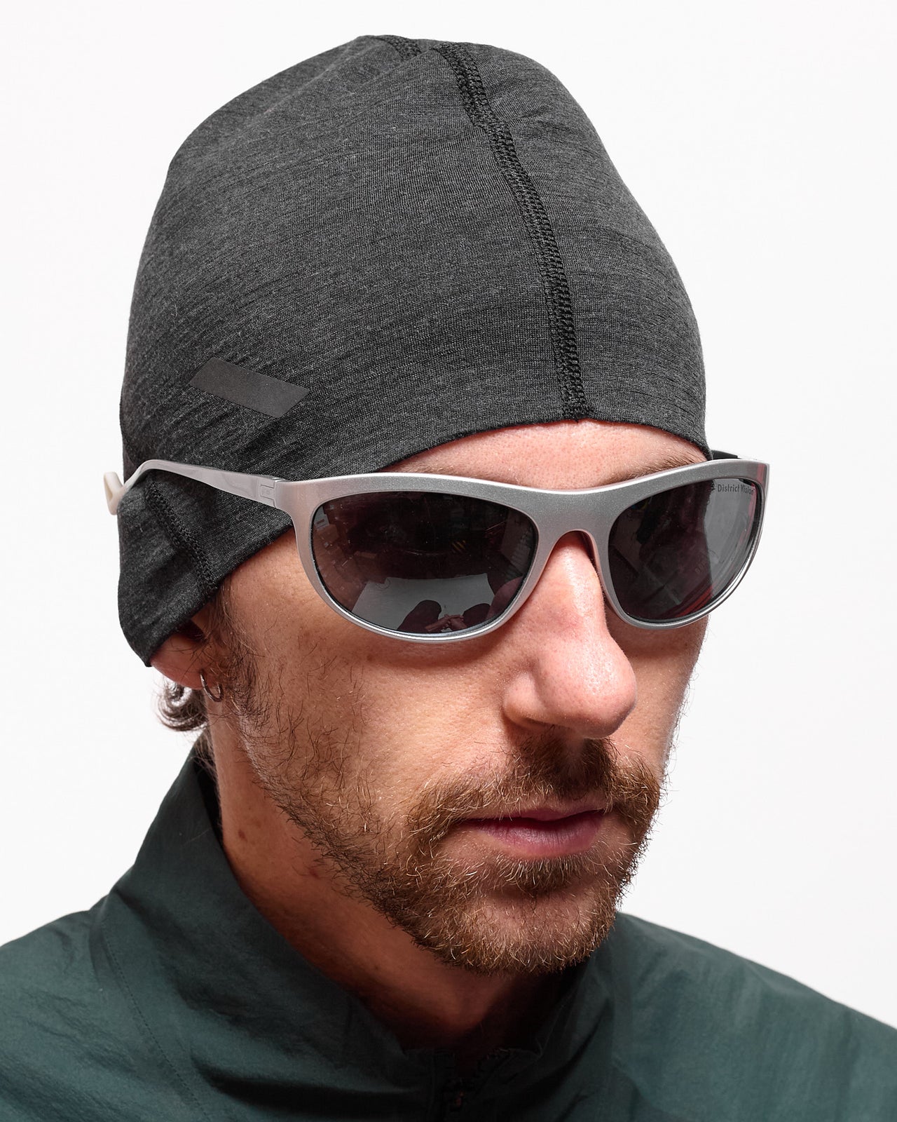 Merino Silk Beanie in Dark Grey