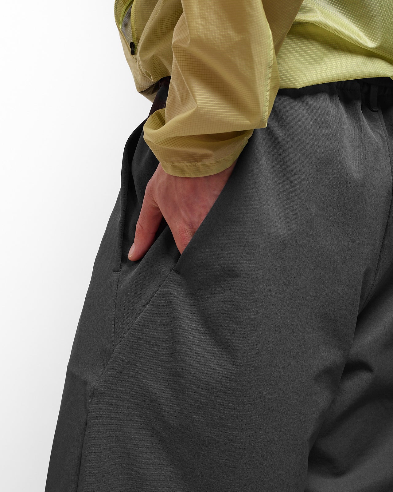 Baggy Straight Pants in Deep Charcoal