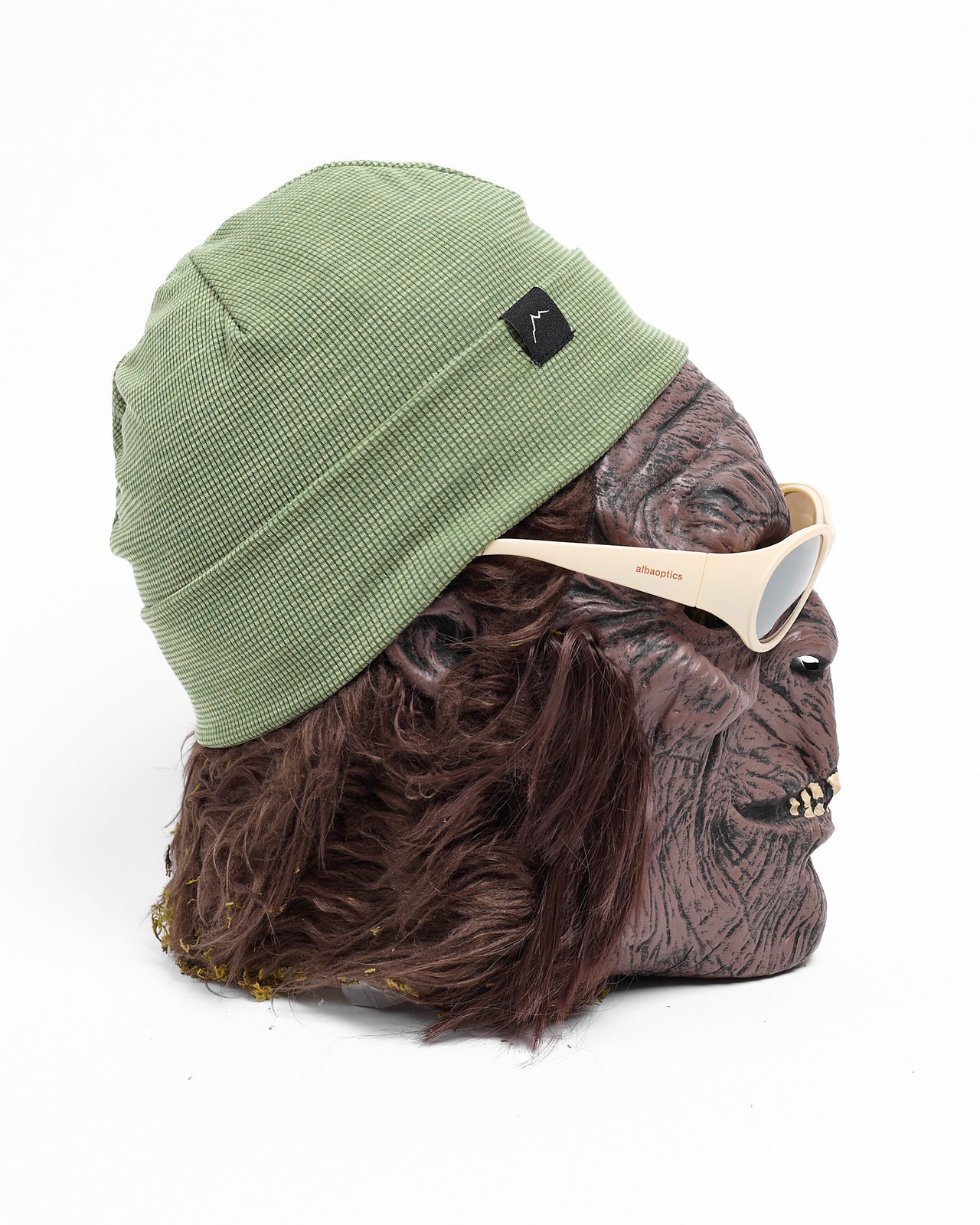 Wool Blend Beanie in Green