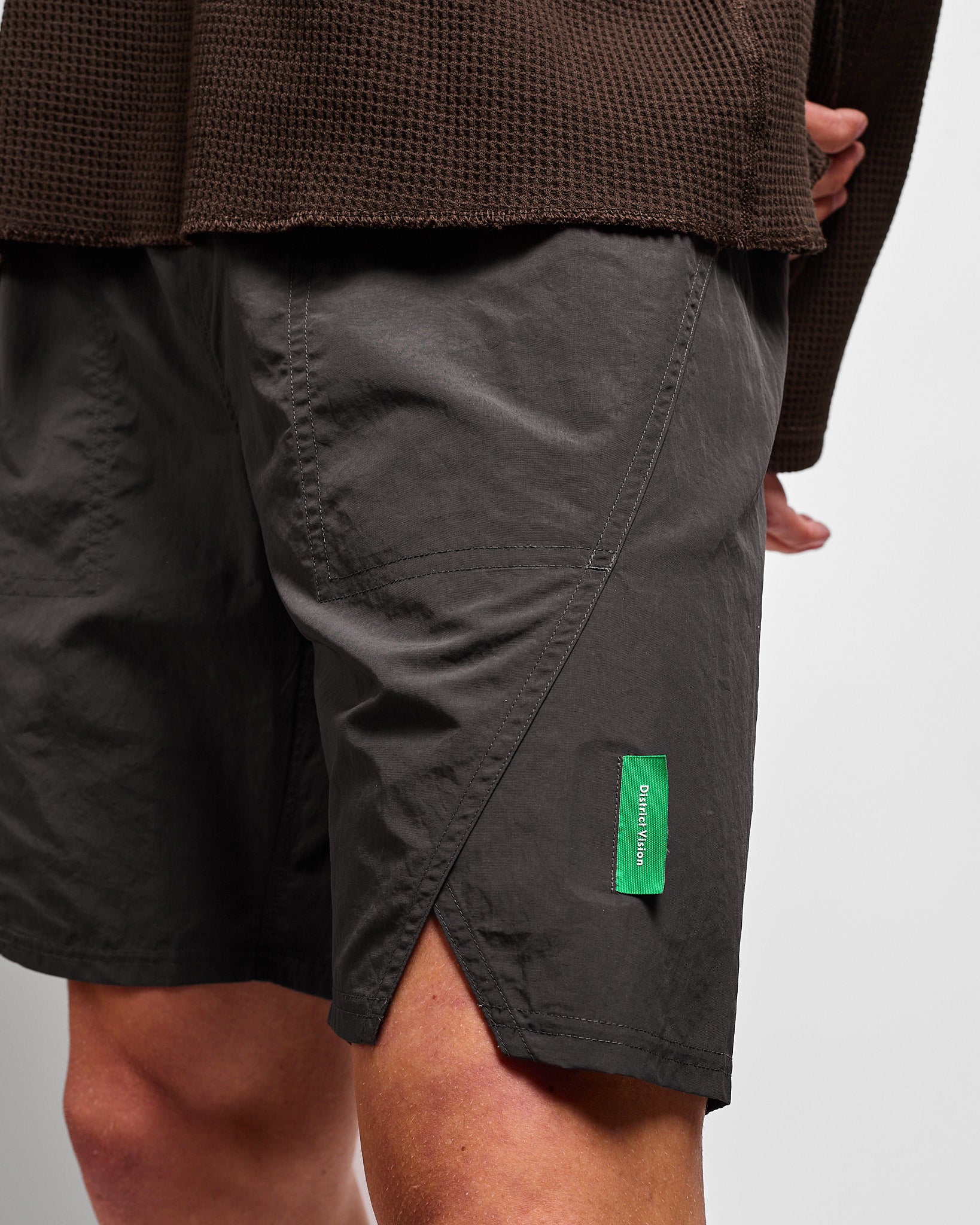 Taslan Nylon Shorts in Shale ~ Windthrow