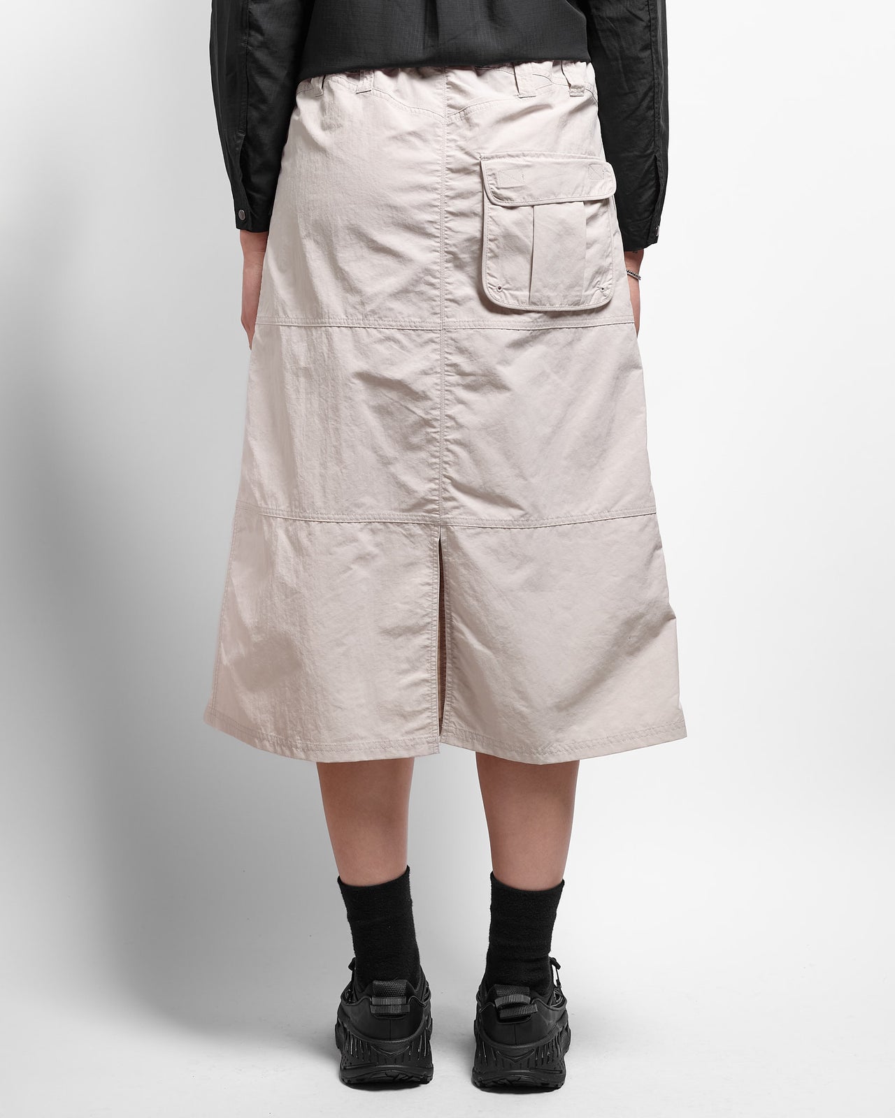 Nylon Utility Skirt in Ecru