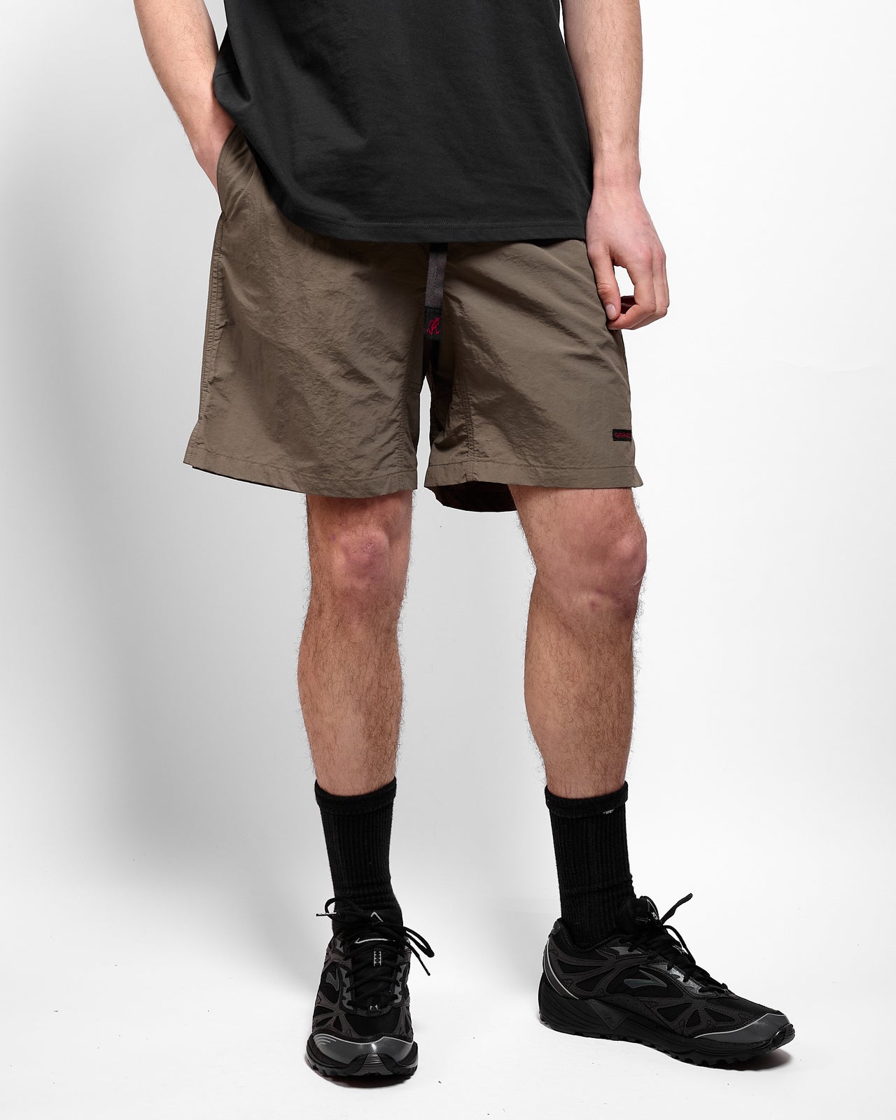 Nylon Packable G-Short in Granite