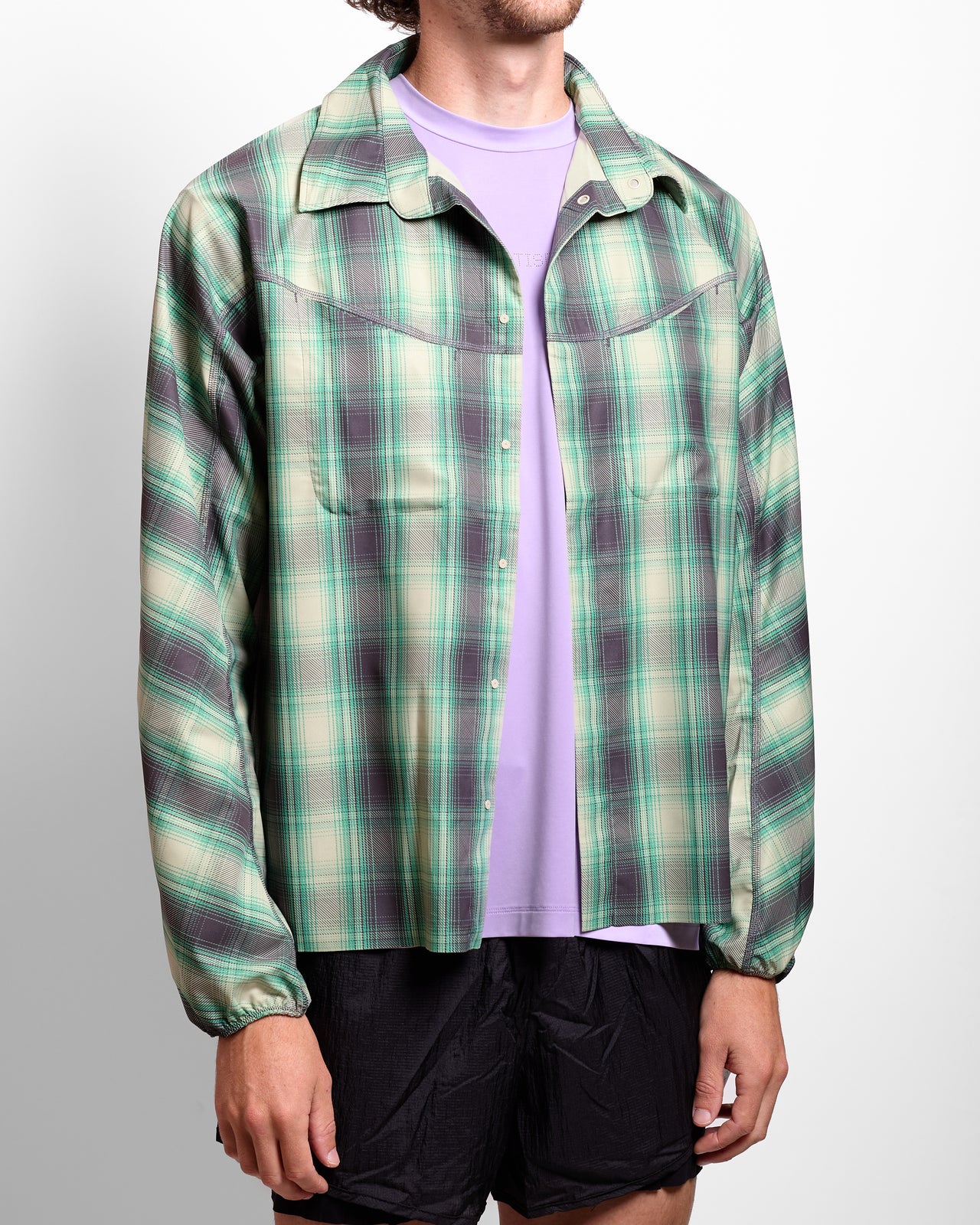 PeaceShell™ River Shirt in Check Green