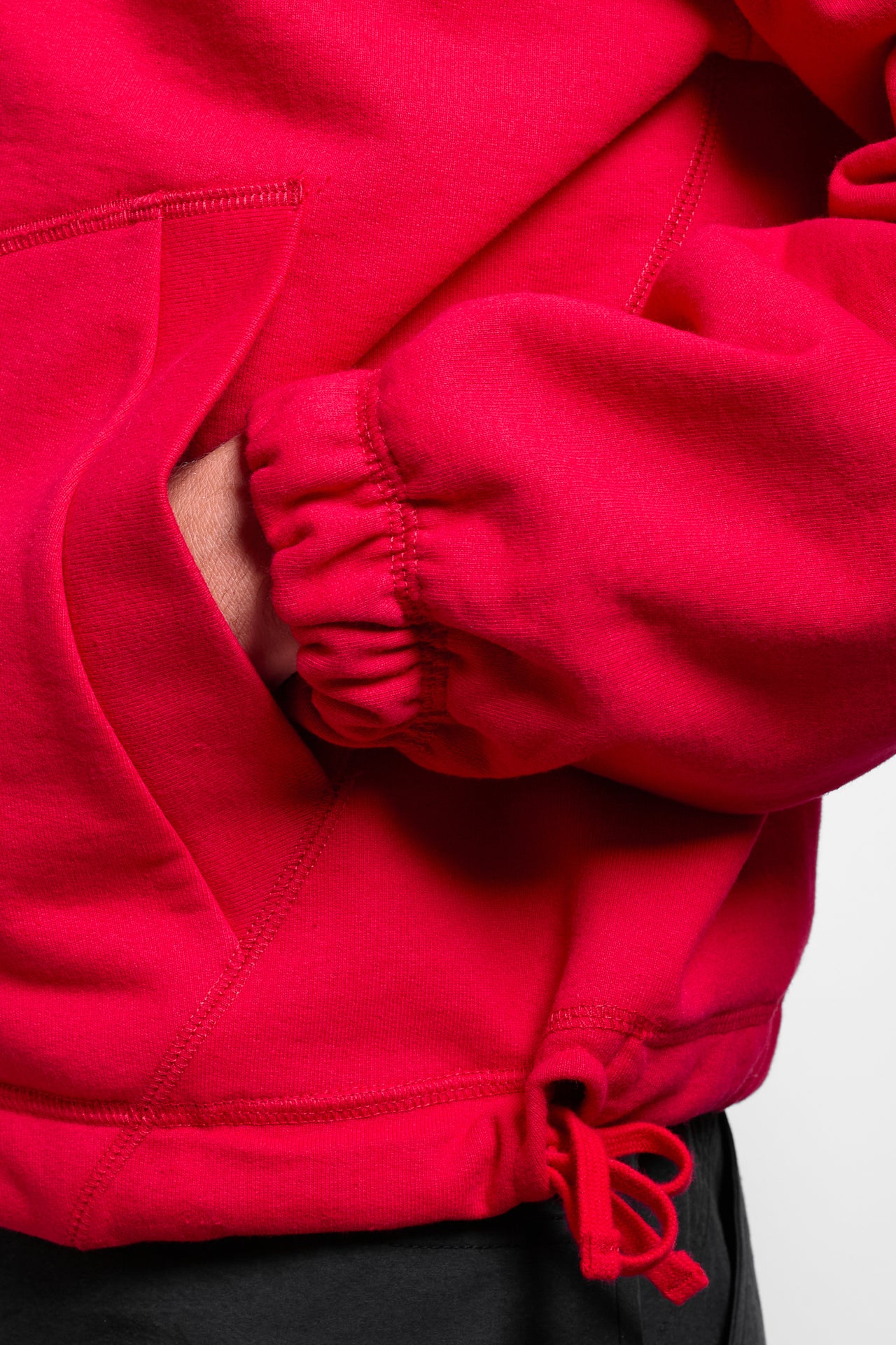 Knot Zipper Sweater in Rouge