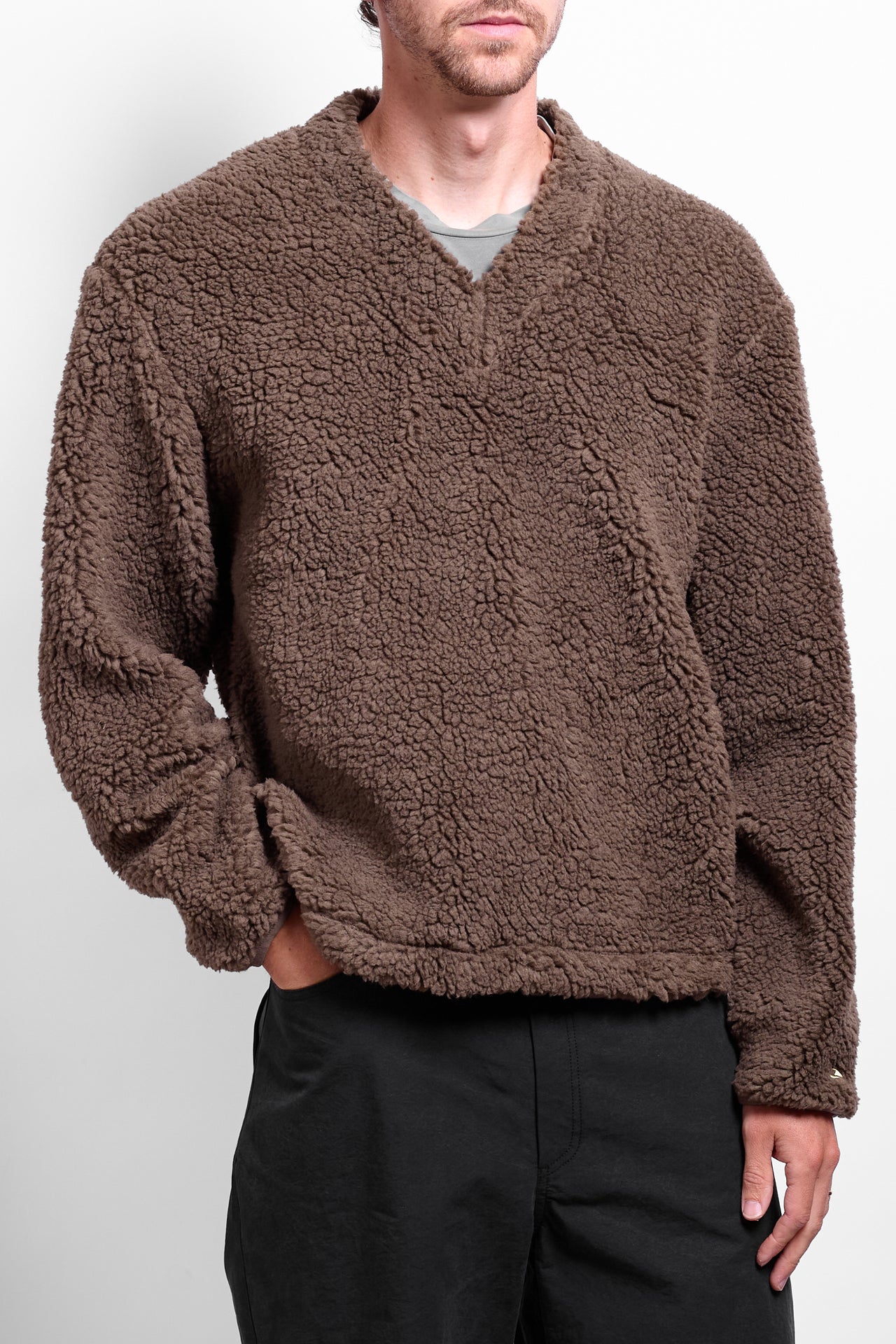 V-Smock Fleece in Sandstone