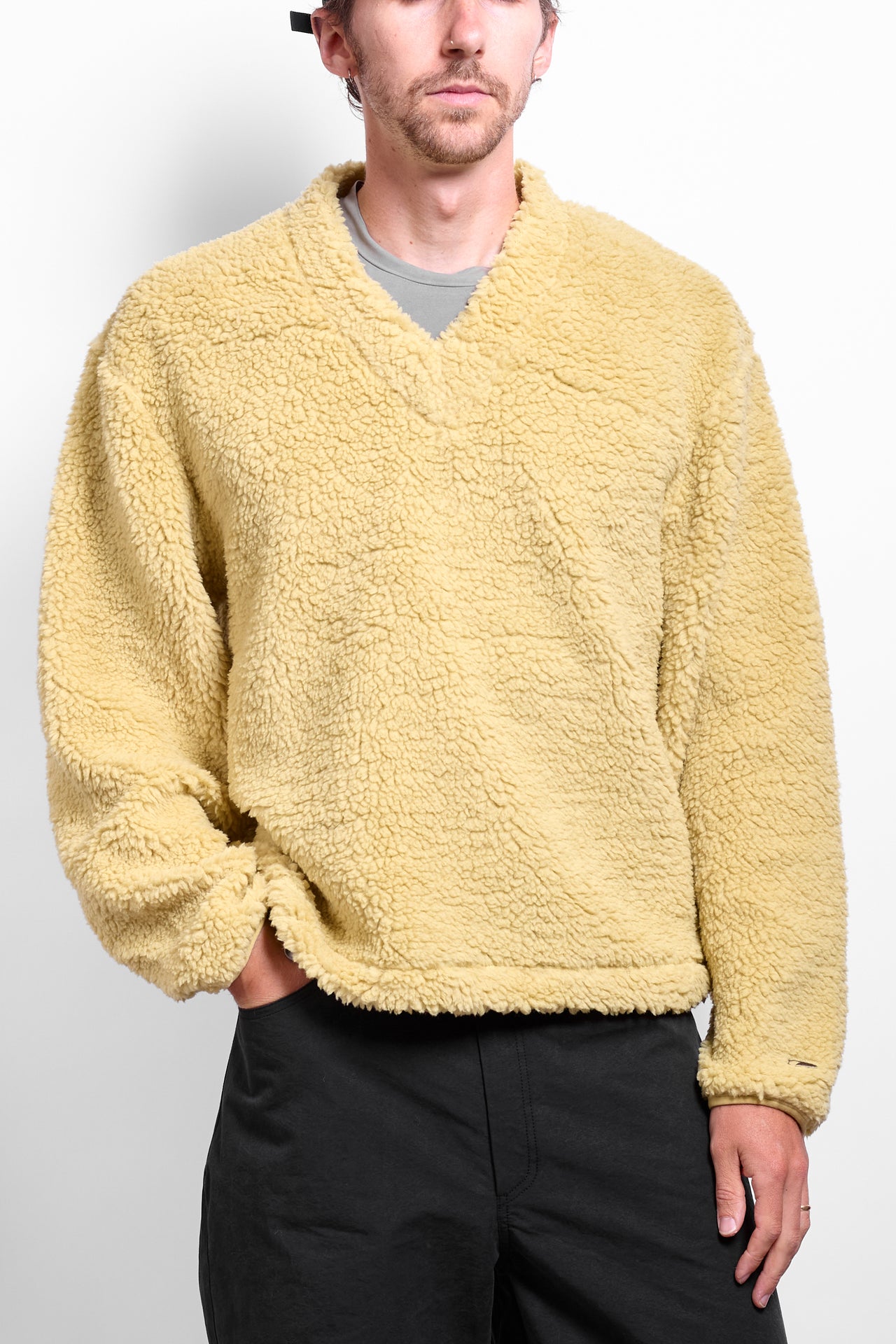 V-Smock Fleece in Lichen