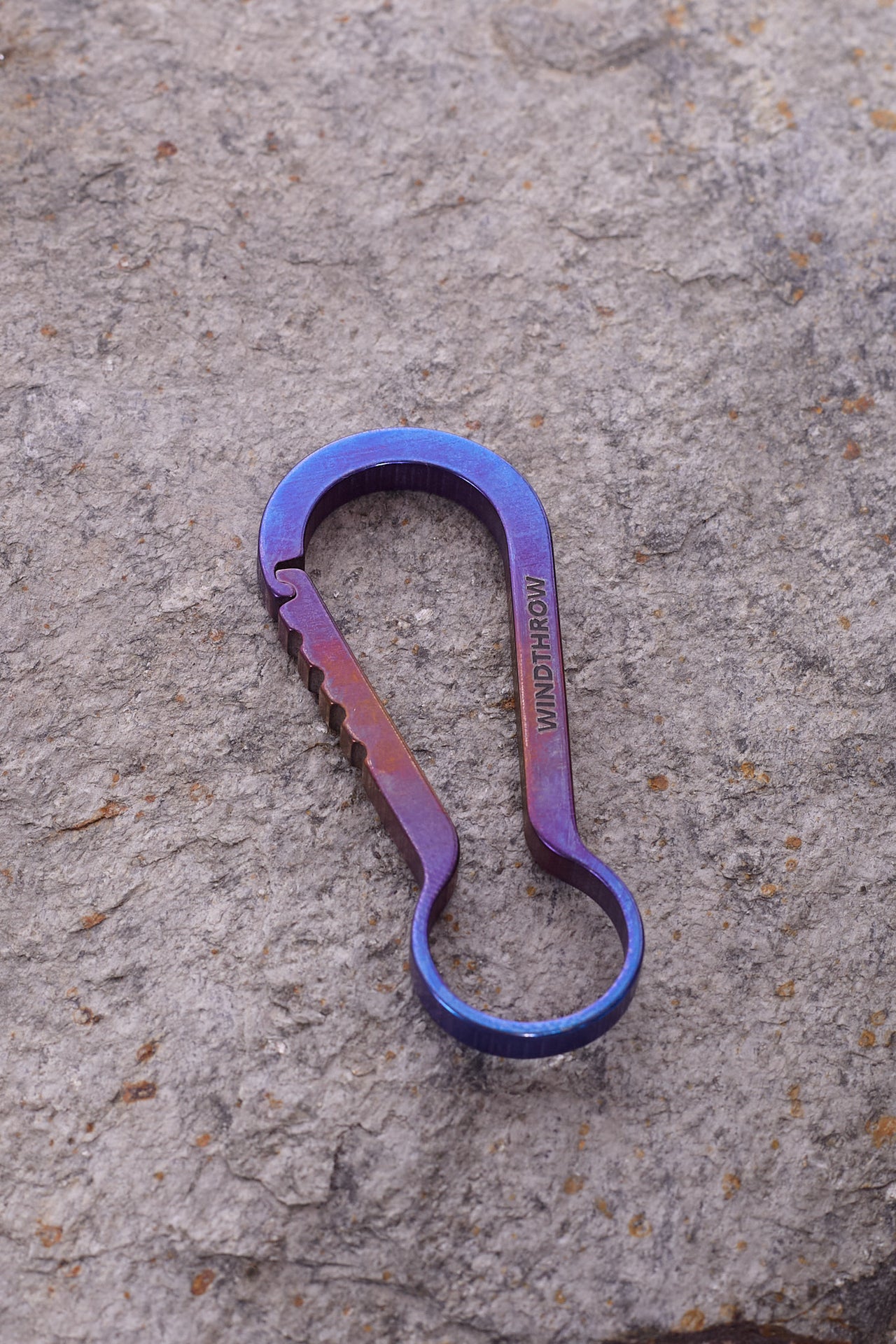 Windthrow Rainbow Anodized Titanium Carabiner