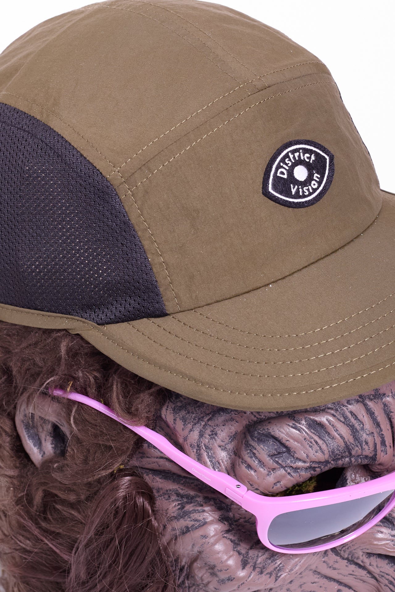 Performance Paneled Mesh Hat in Olive