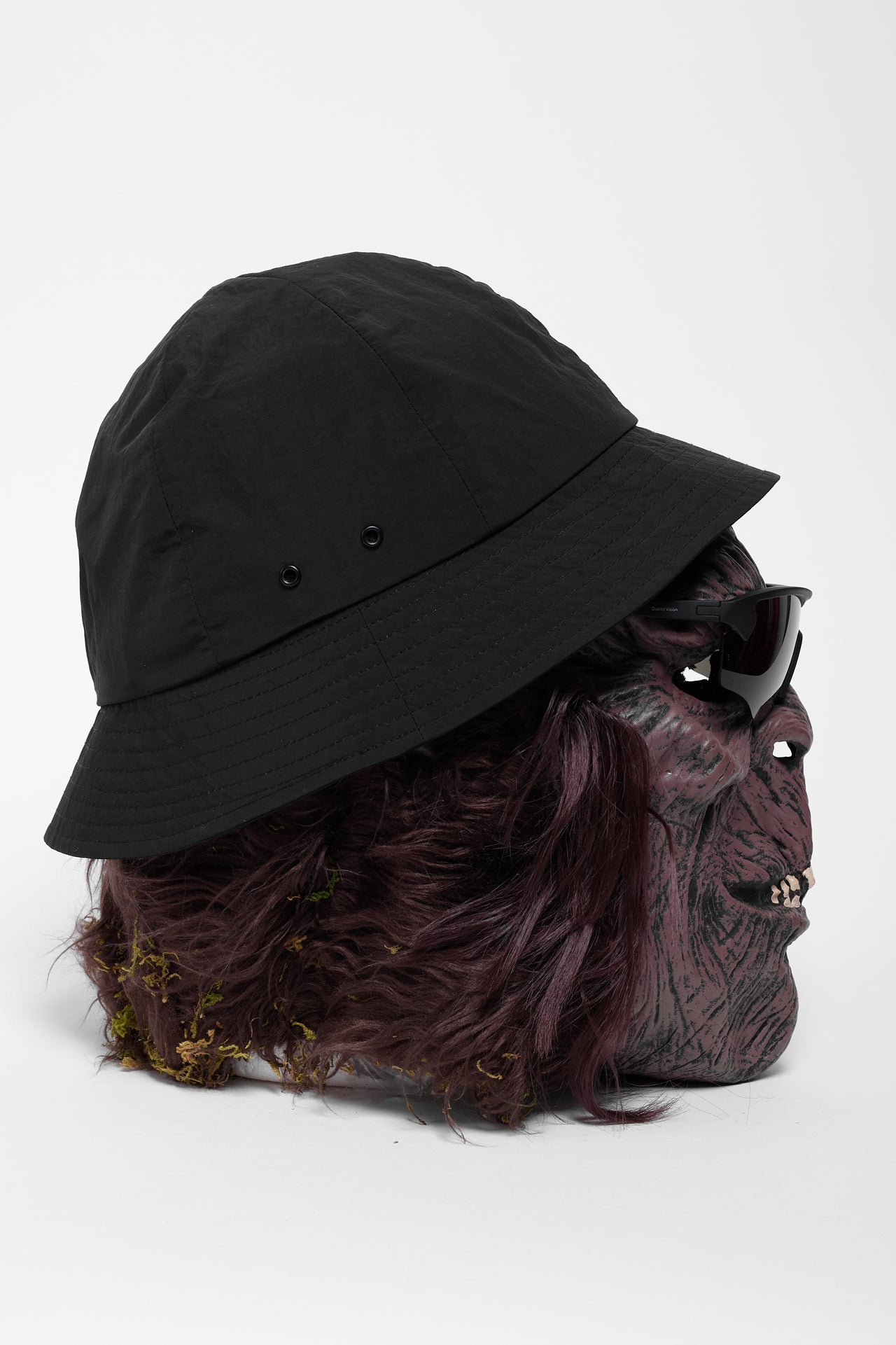 Nylon Tussah Hat in Black