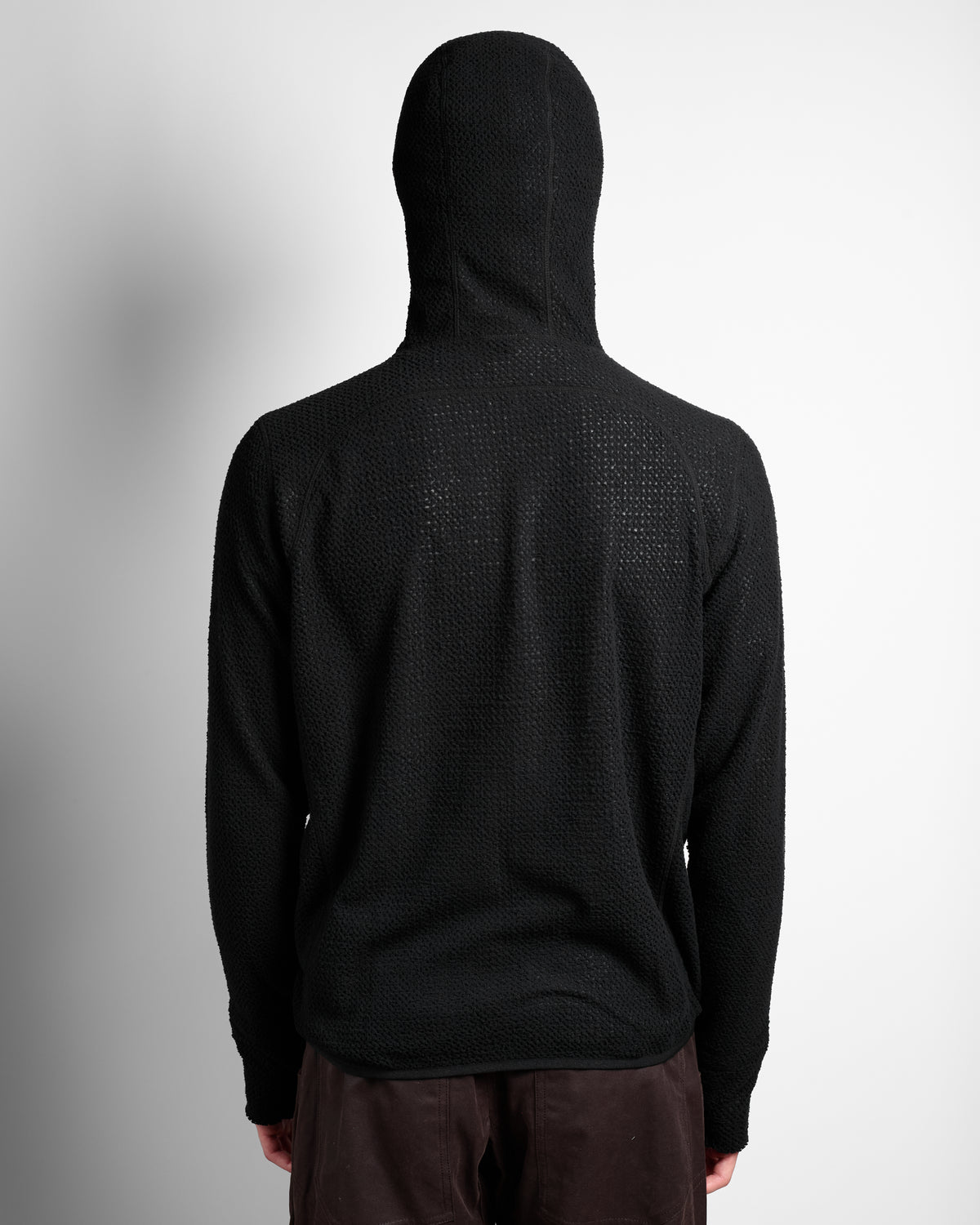 Awi Thermal Zip Up Hoodie in Black