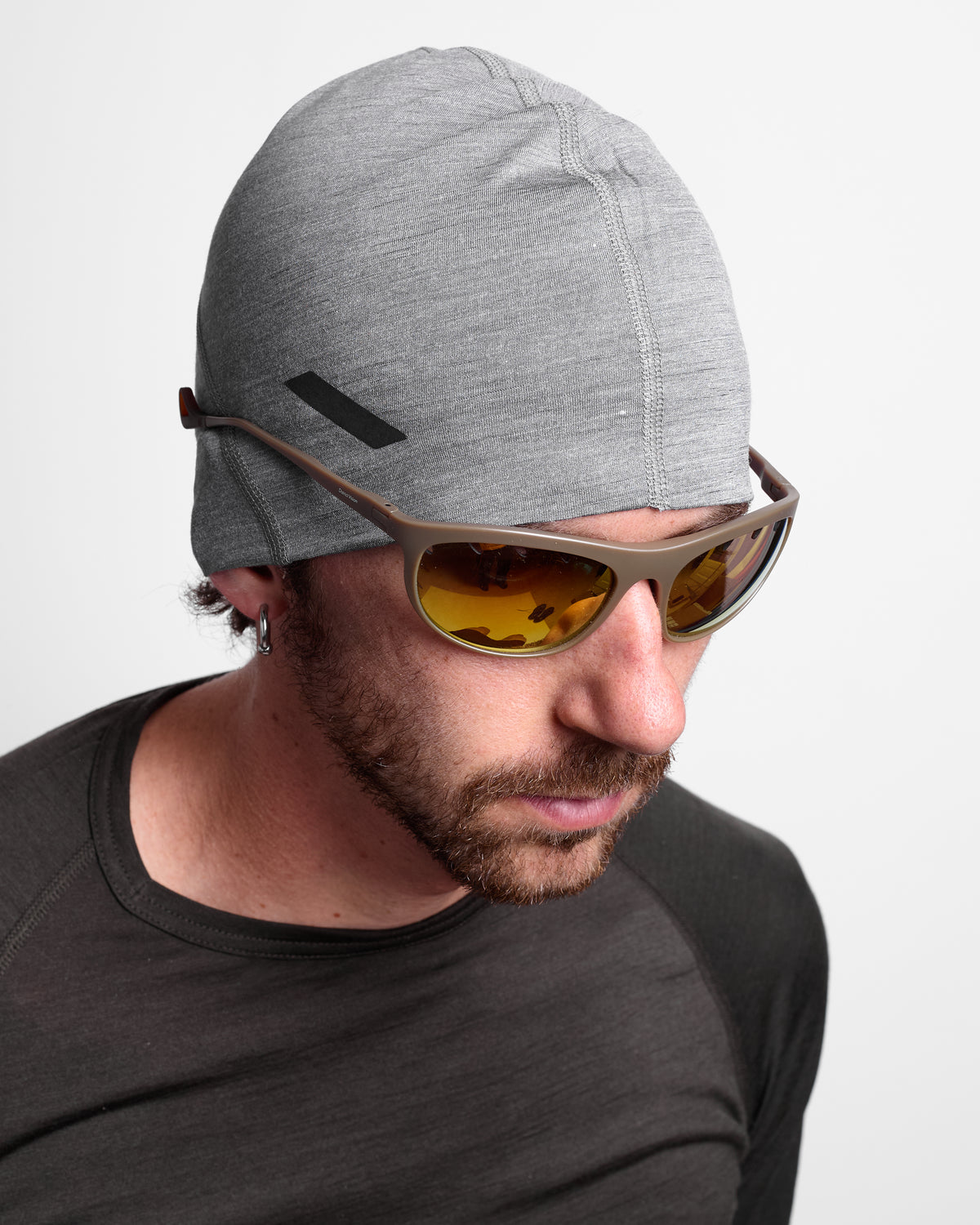 Merino Silk Beanie in Grey