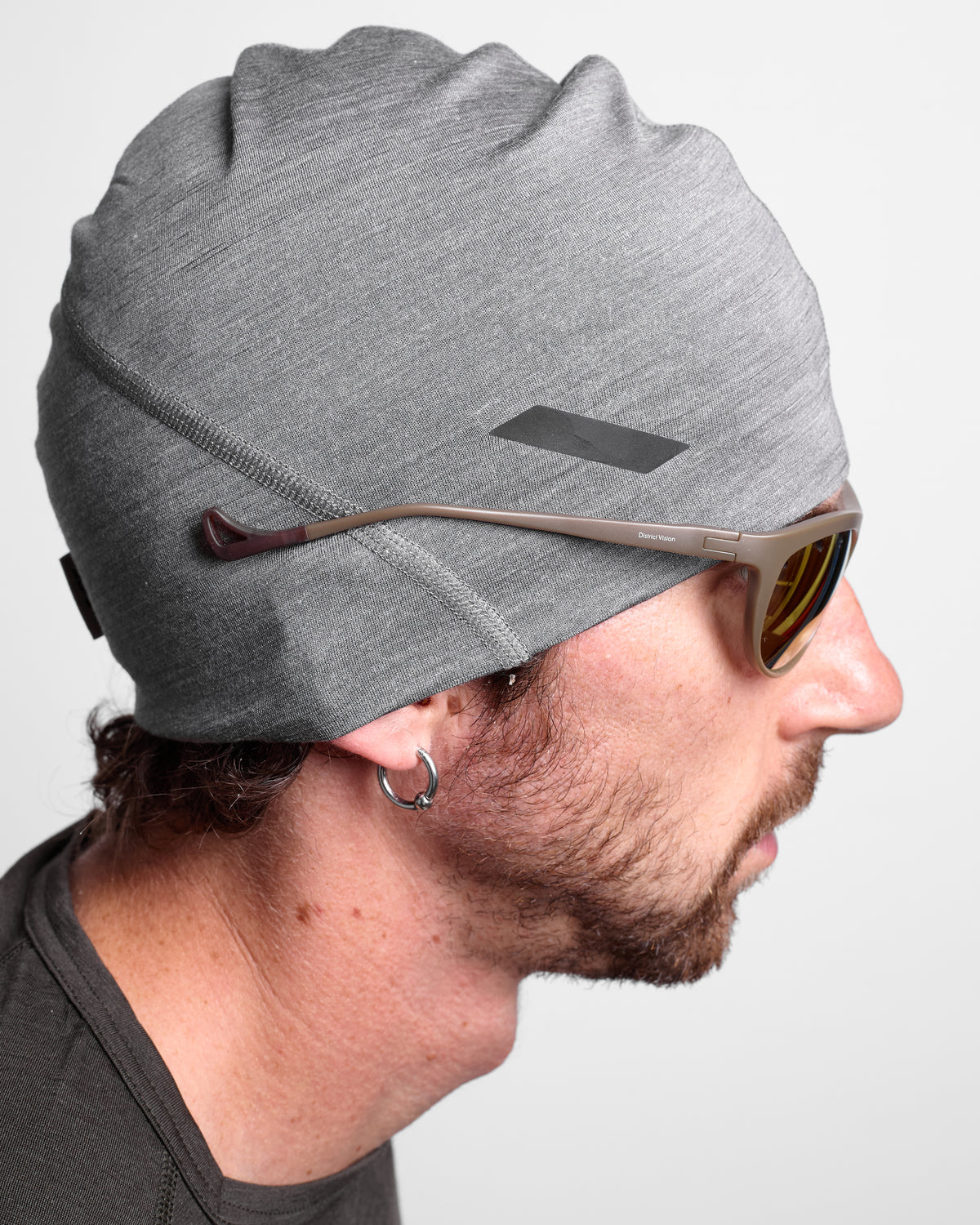 Merino Silk Beanie in Grey