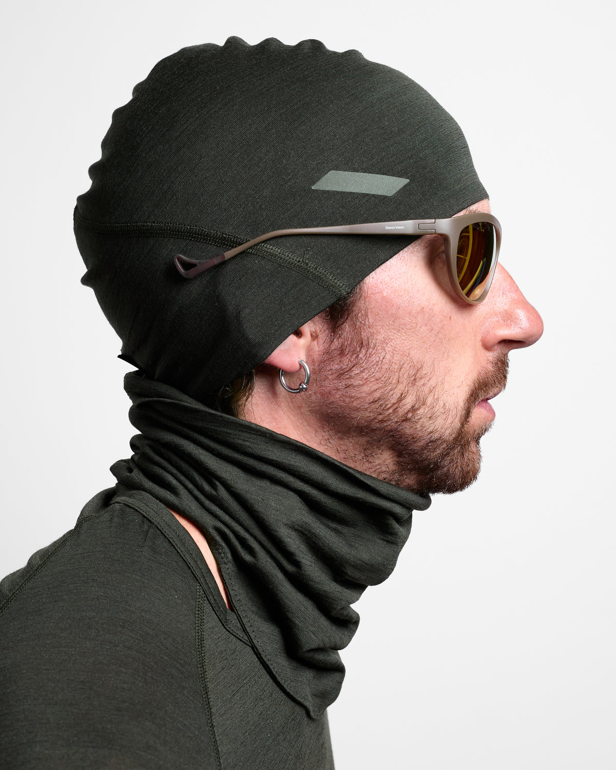 Merino Silk Neck Warmer in Forest Night