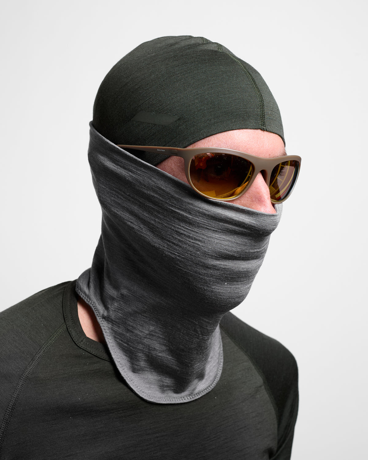 Merino Silk Neck Warmer in Grey