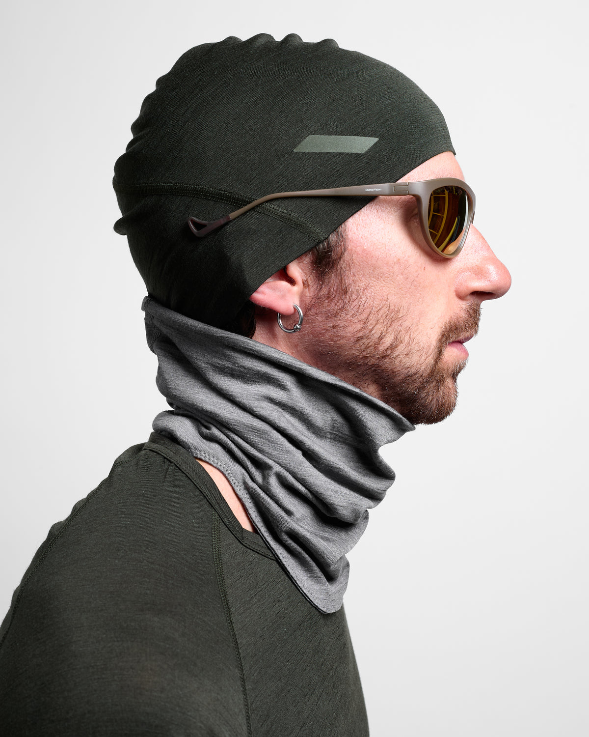 Merino Silk Neck Warmer in Grey