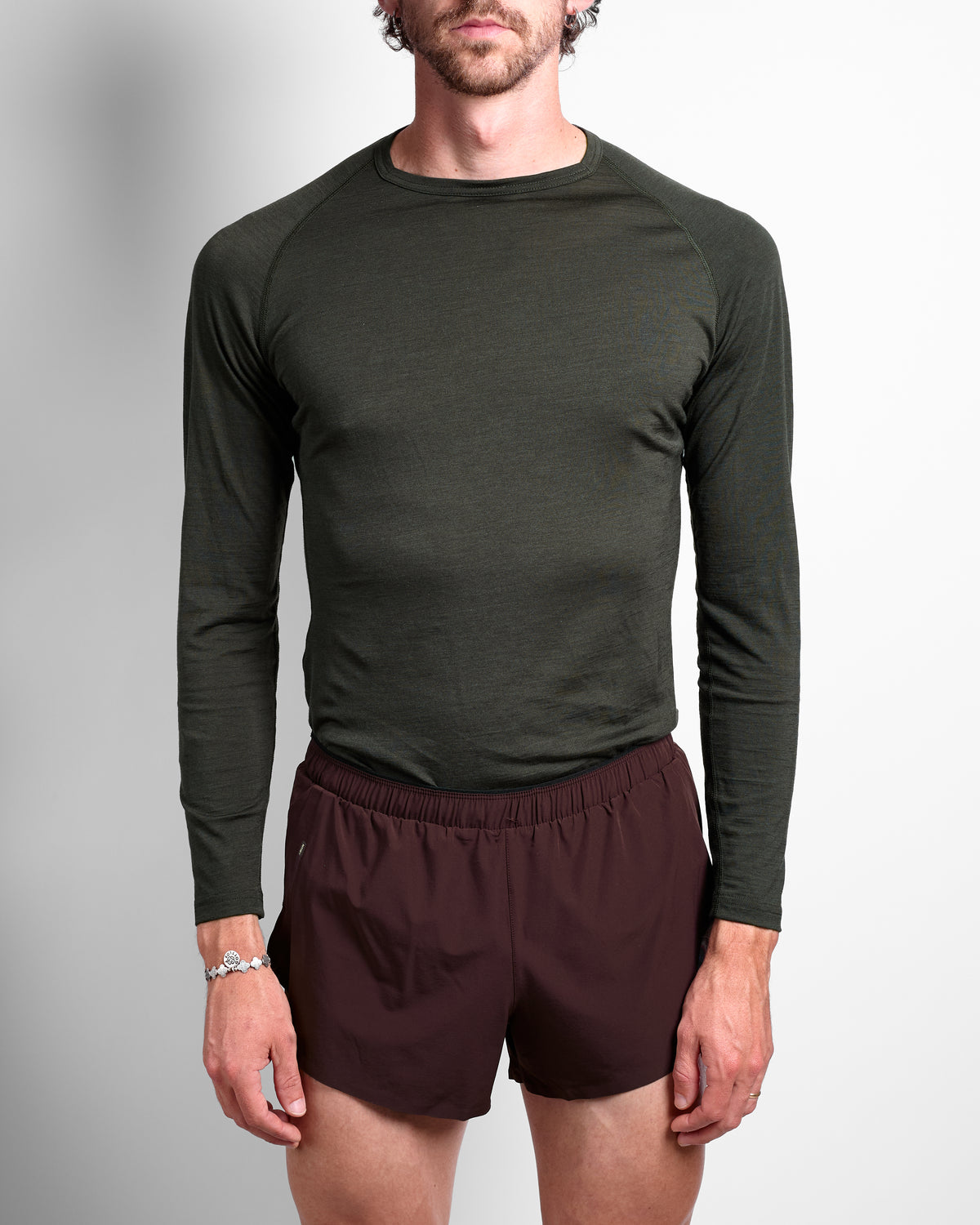 L/S Merino & Silk Base in Forest Night