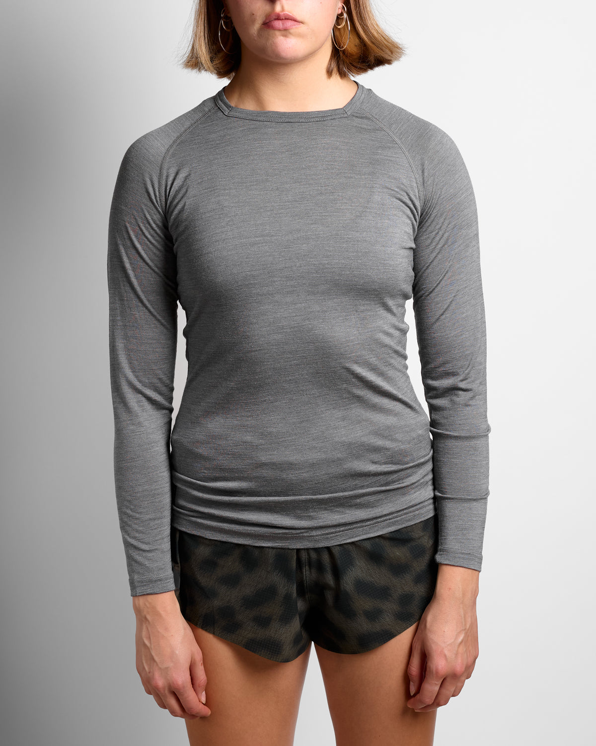 W's L/S Merino & Silk Base in Grey