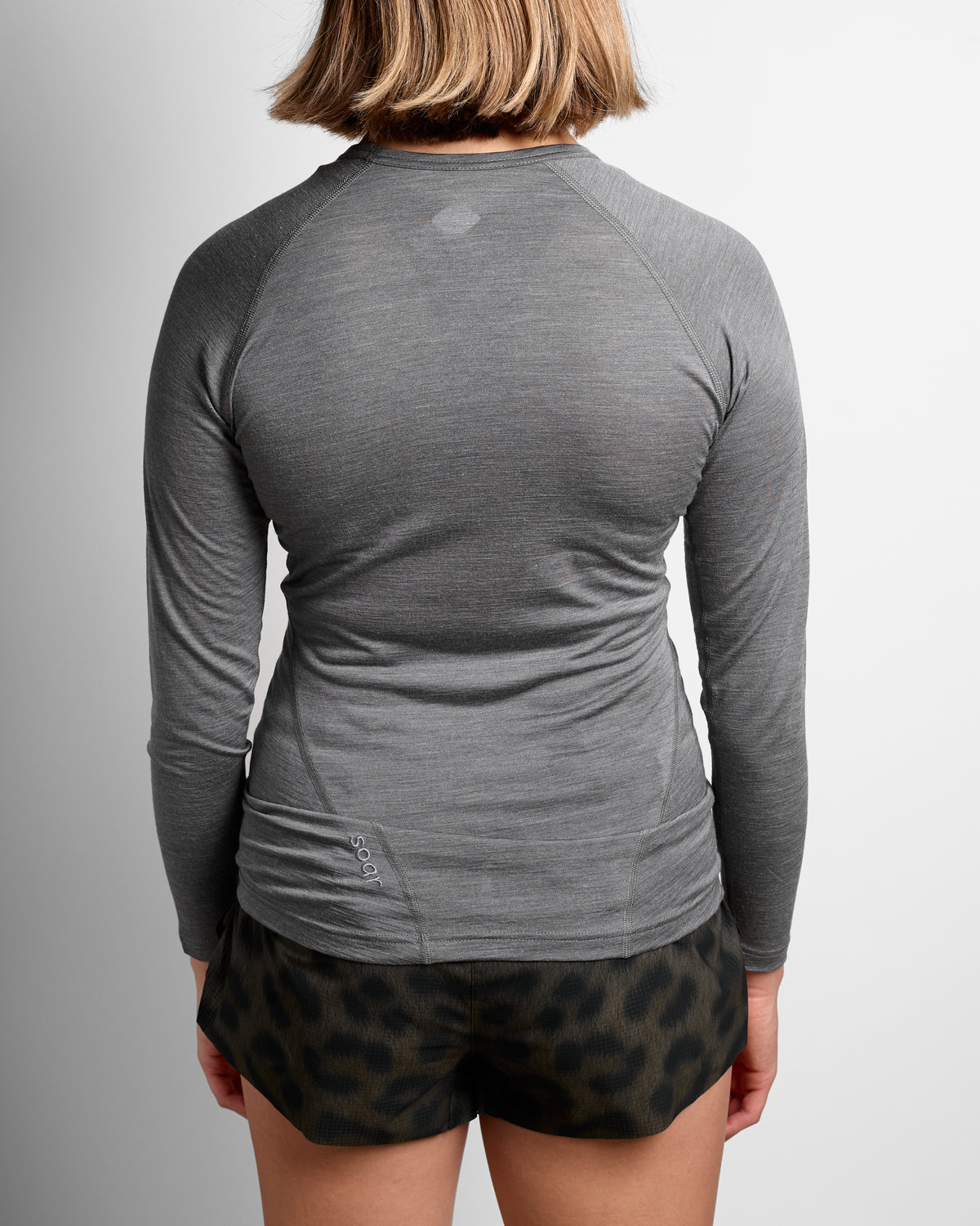 W's L/S Merino & Silk Base in Grey