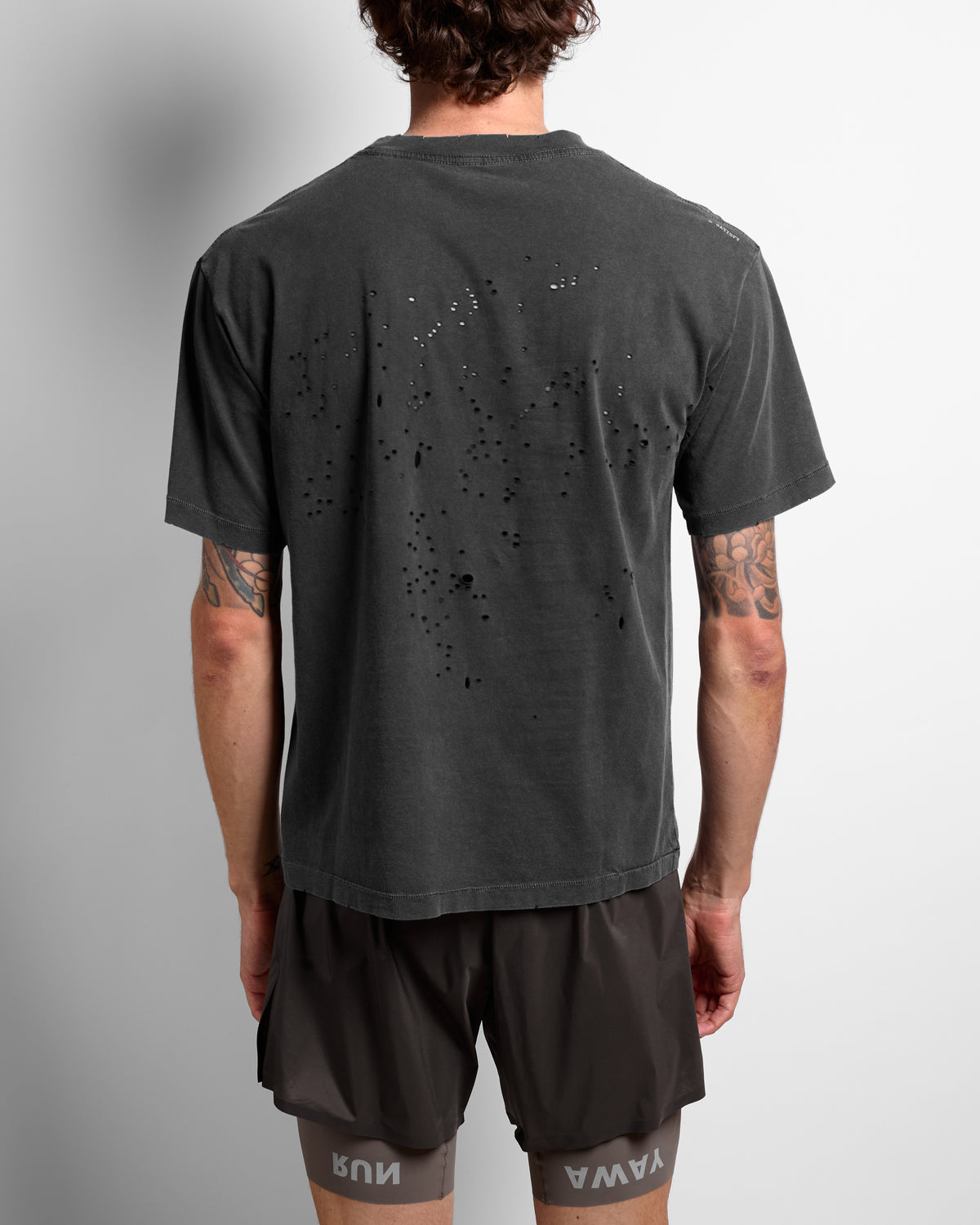 MothTech™ T-Shirt in Aged Black Airbrush Glitter