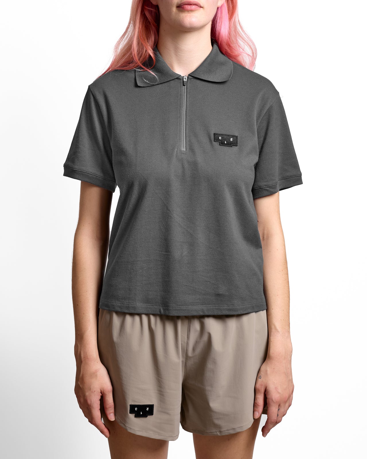 Polo Run Shirt in Off Black