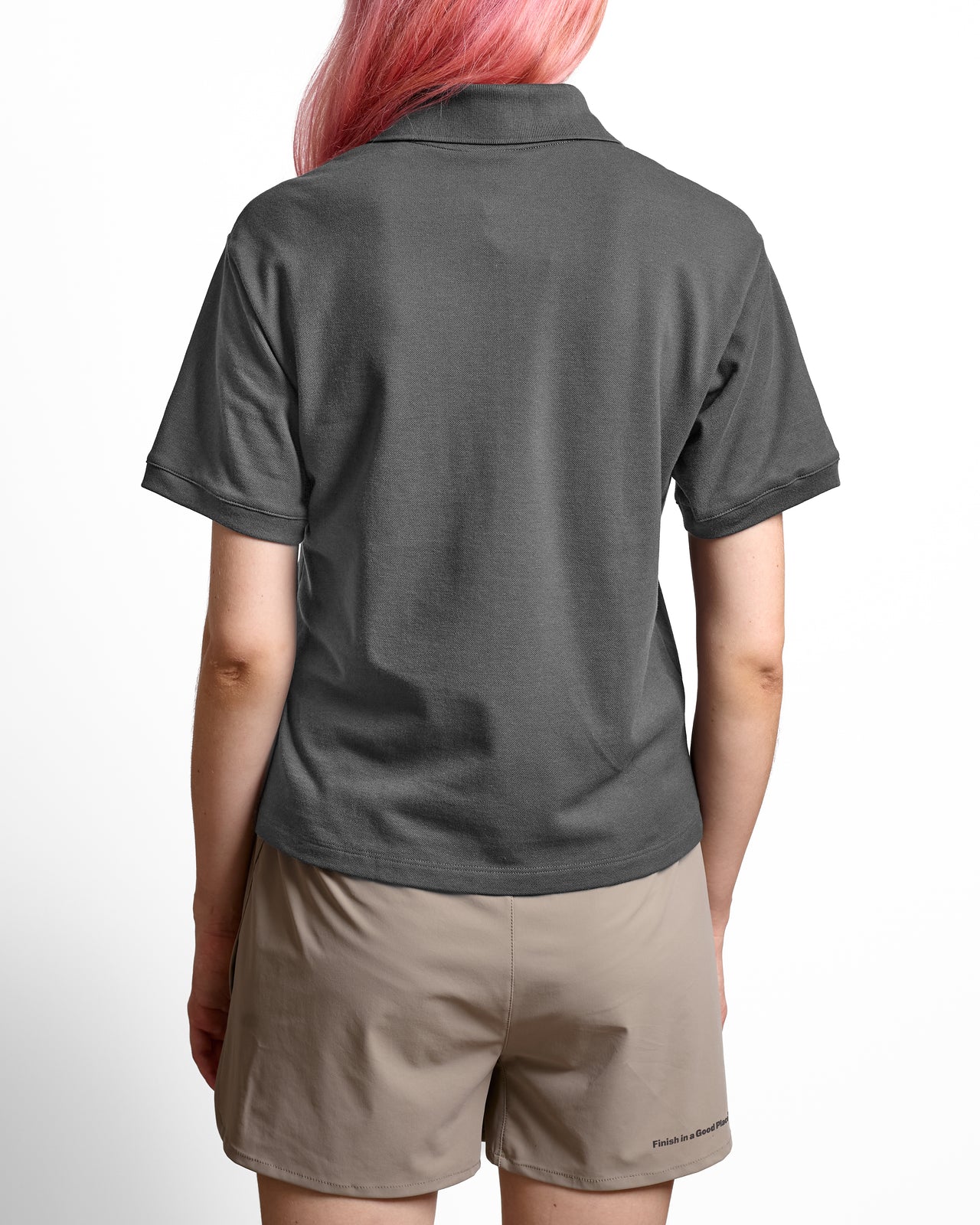 Polo Run Shirt in Off Black