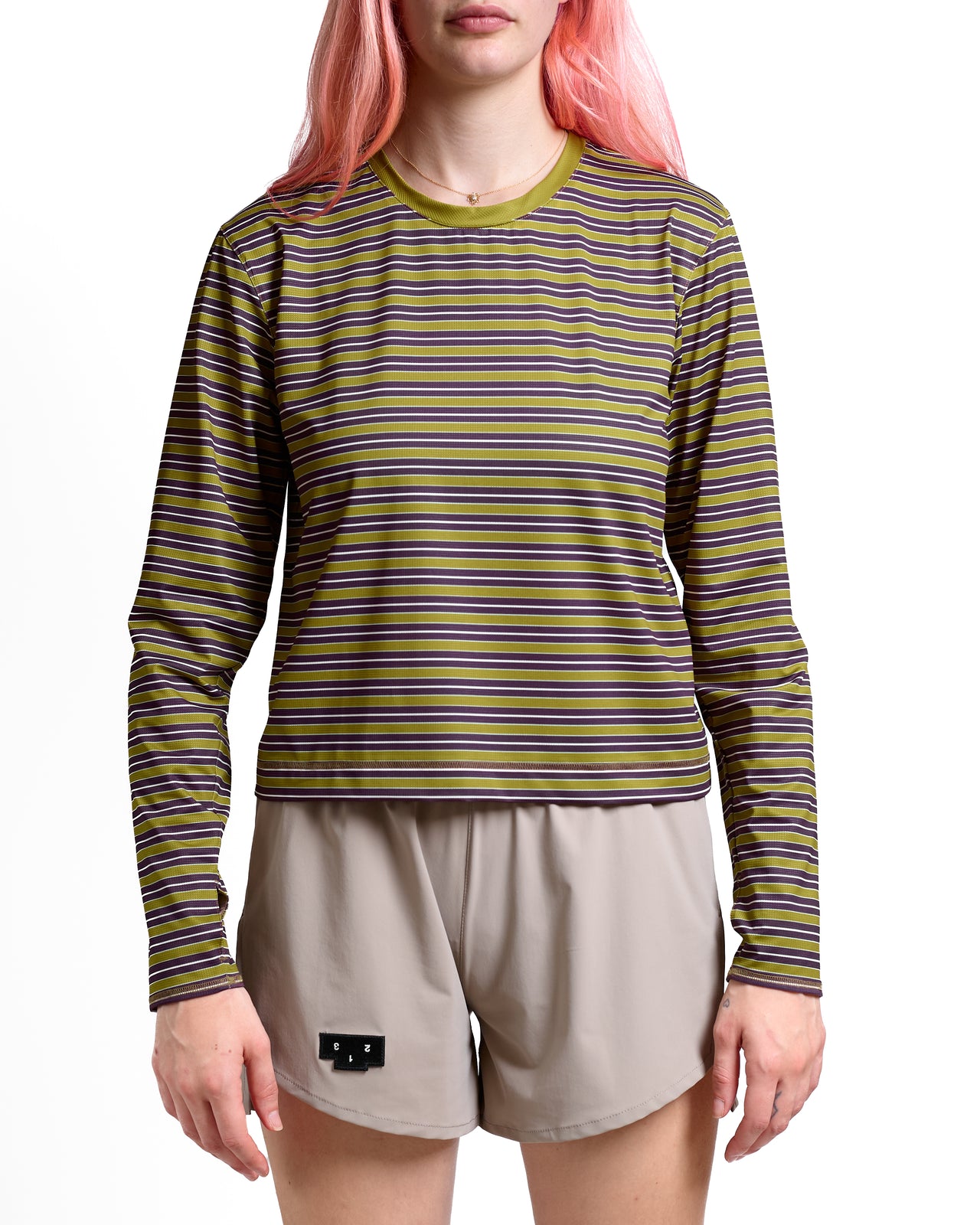 W's Striped LS in Mud Gold