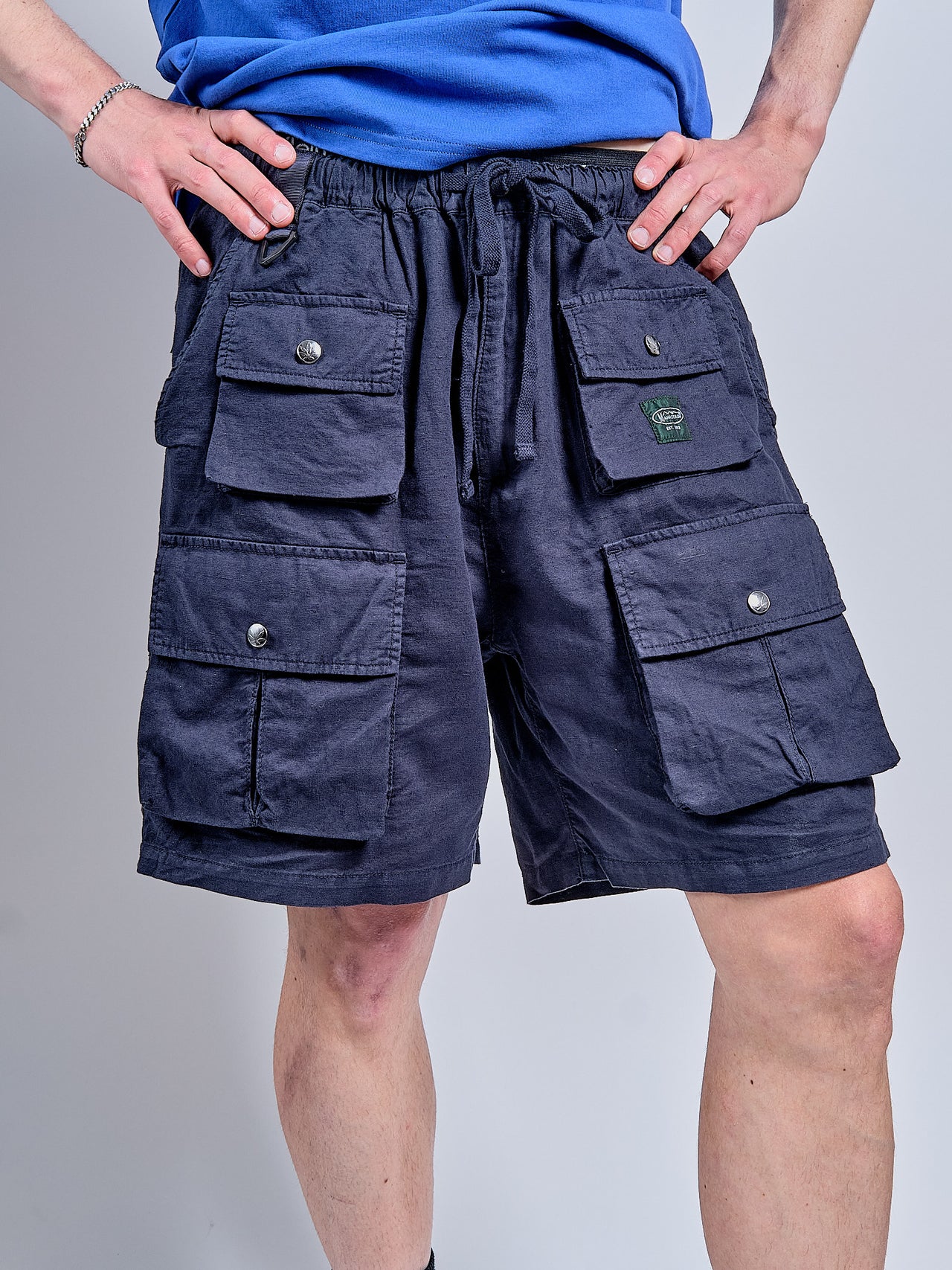 Hemp Pop Shorts in Navy