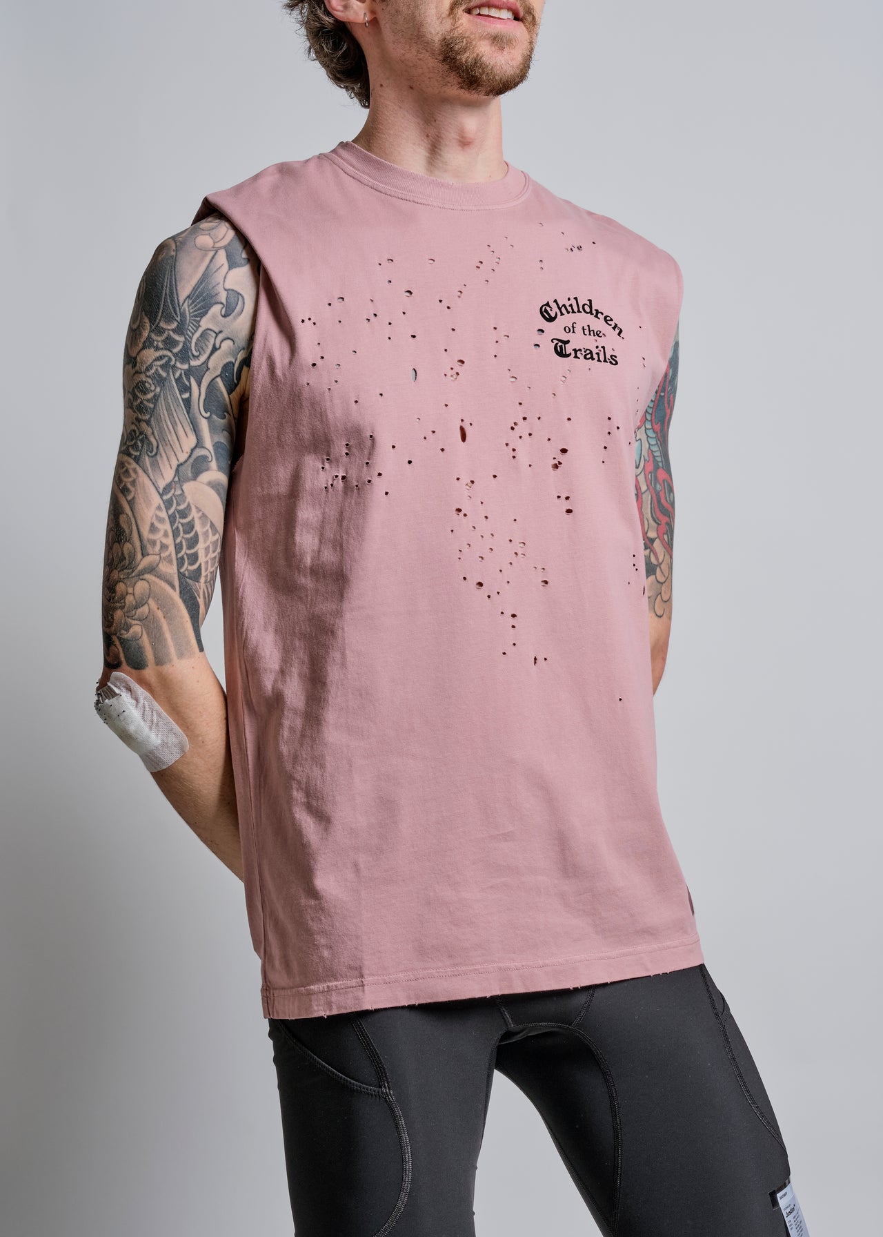 MothTech™ Muscle Tee in Aged Ash Rose