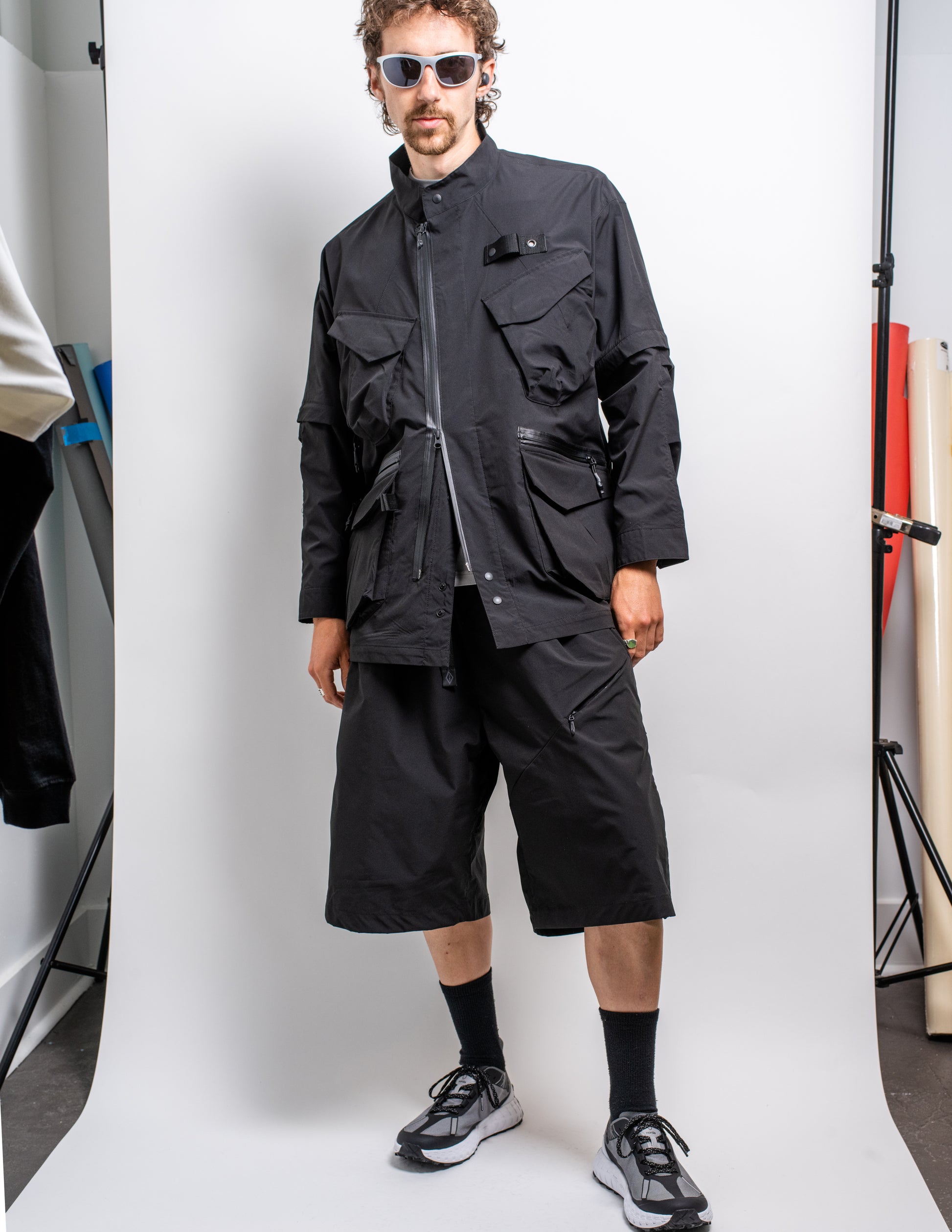 gorpcore oversized nylon shorts and jacket from Japan