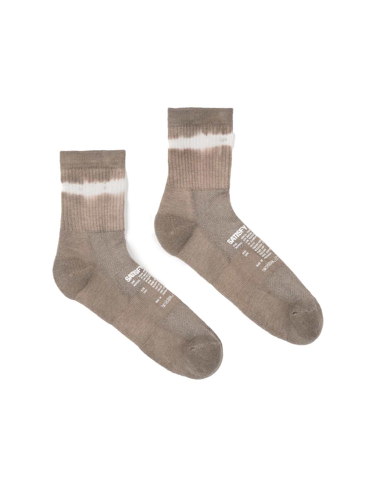 Merino Tube Socks in Greige Tye-Dye